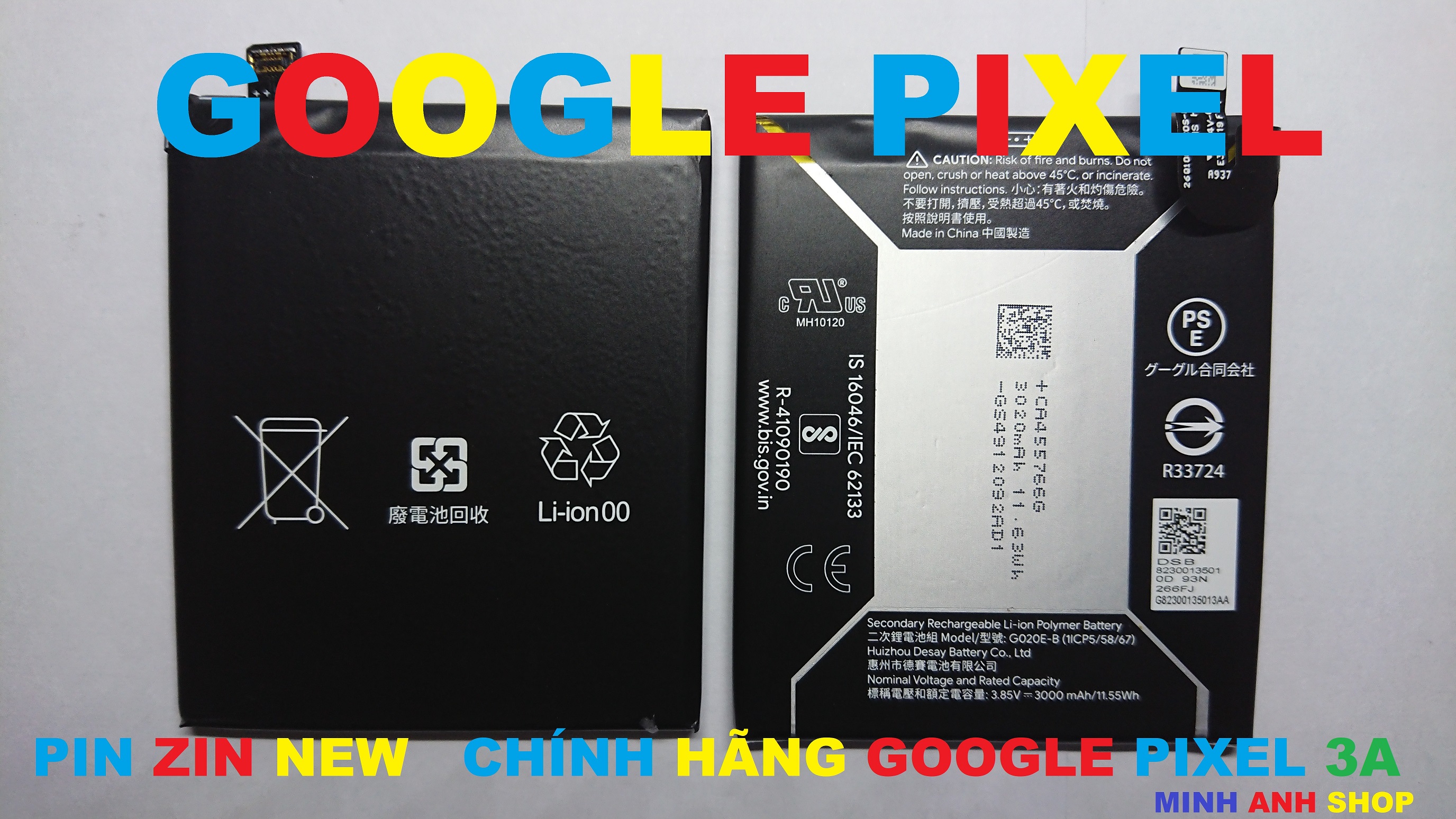 PIN ZIN NEW CHÍNH HÃNG GOOGLE PIXEL 3A