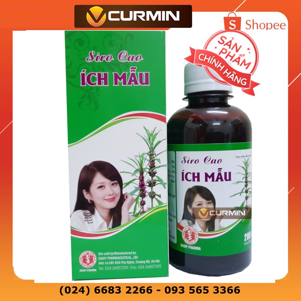 Siro cao ích mẫu đại uy bổ huyết điều kinh, giúp điều hòa kinh nguyệt chai 200ml