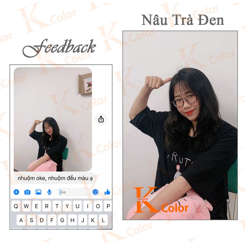 Thuốc nhuộm tóc NÂU TRÀ ĐEN kcolor