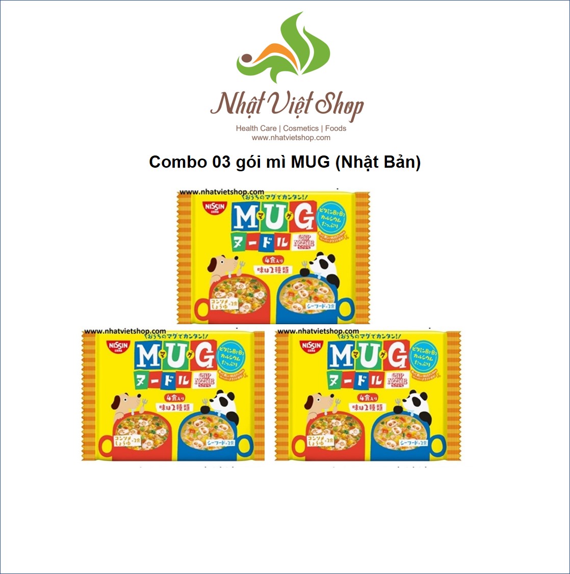 Combo 03 gói mì MUG (Nhật Bản)