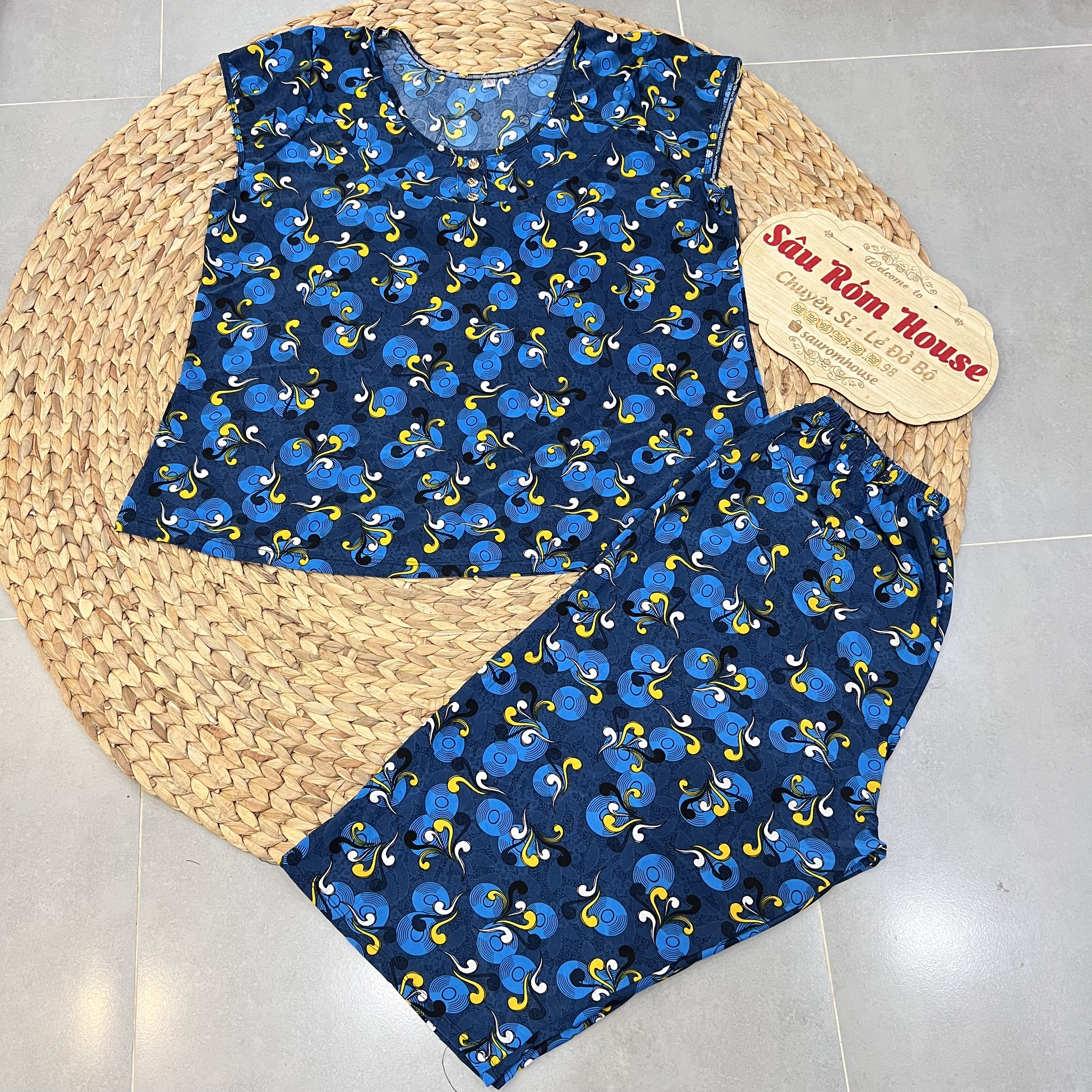 [BIGSIZE 7,8: 75-100kg] Bộ trung niên thun lạnh quần lửng