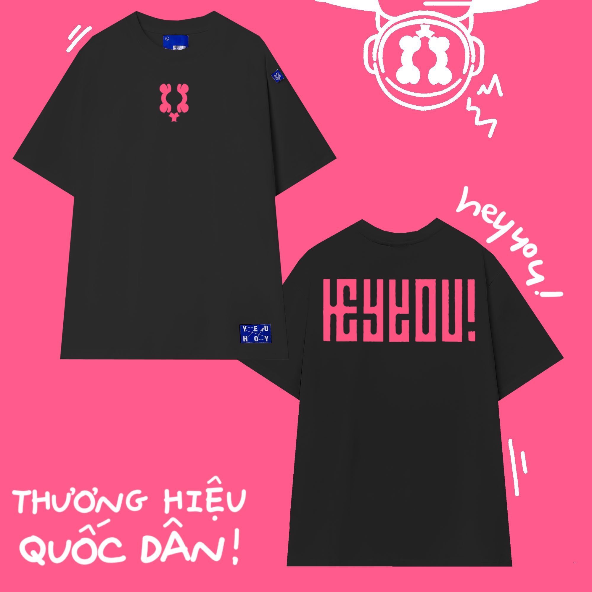 Fashion Kim ÁO THUN HEYYOU BASIC PINK TEE !