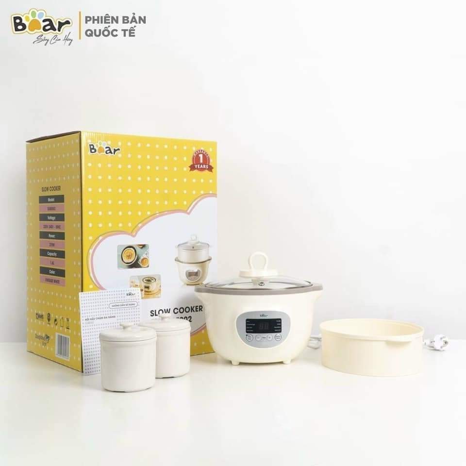 NỒI NẤU CHÁO CHẬM BEAR 1,6 LÍT