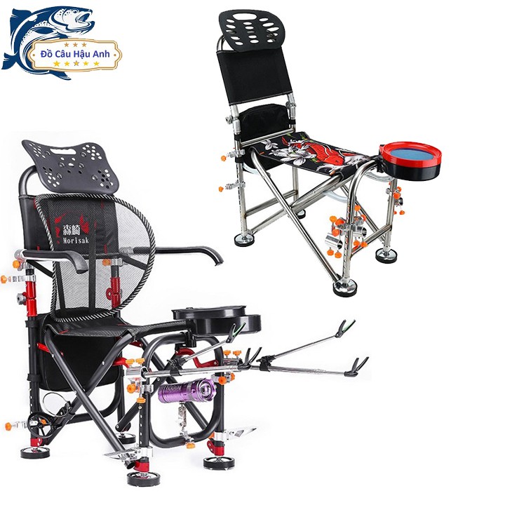 Ghế Câu Đài địa hình full phụ kiện, ghế câu cá siêu bền KK19 ( sale xả hàng )