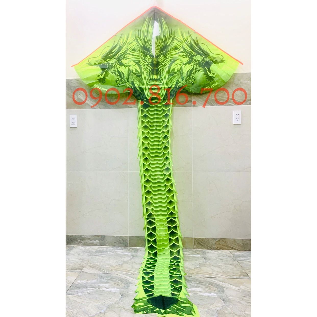 [HCM]DIỀU RỒNG lớn ngang 1m5 x dài 3m Long Vân ( tặng kèm cuộn dây thả diều )