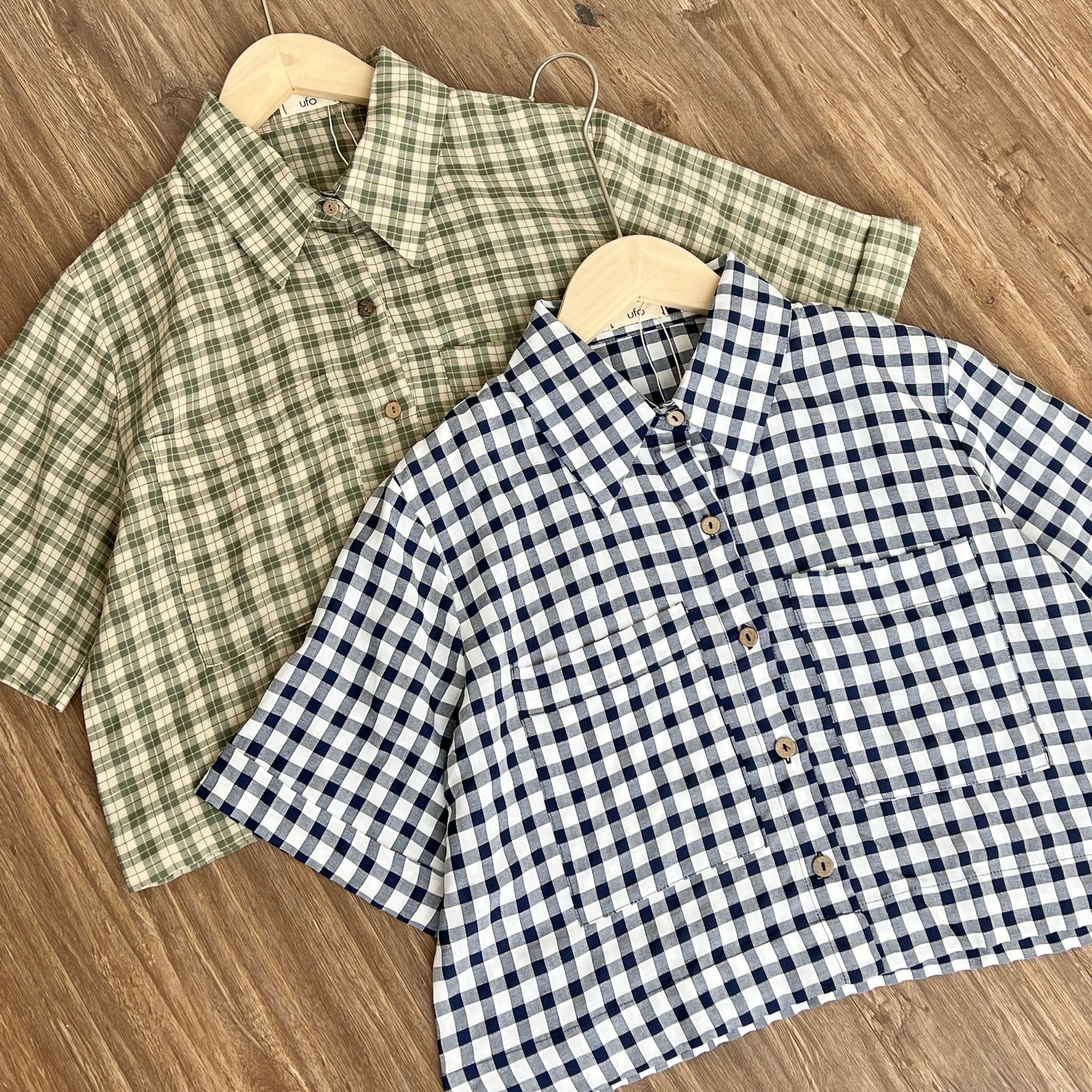 [Nhập LAZLOOK99 GIẢM 100K/500K] Áo sơ mi dáng lửng vải đũi sần - Pocket Shirt - ufo.thebasic