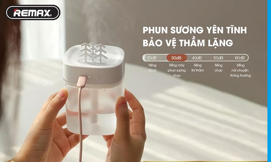 [HCM]Máy tạo độ ẩm để bàn Remax RL-HM01 Black Forest Series