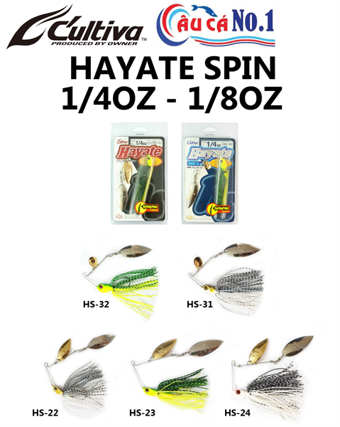 Mồi câu cá lóc cultiva hayate spin.