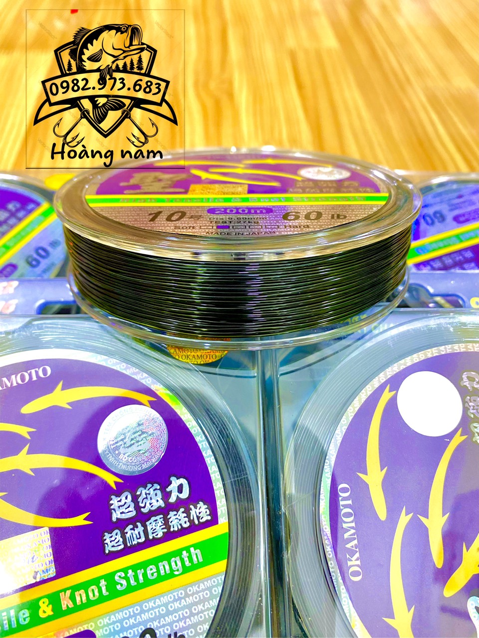 CƯỚC CÂU CÁ OKAMOTO 4 CON CÁ ( CƯỚC CÁ CƠM ) 250M ĐỦ SIZE -
