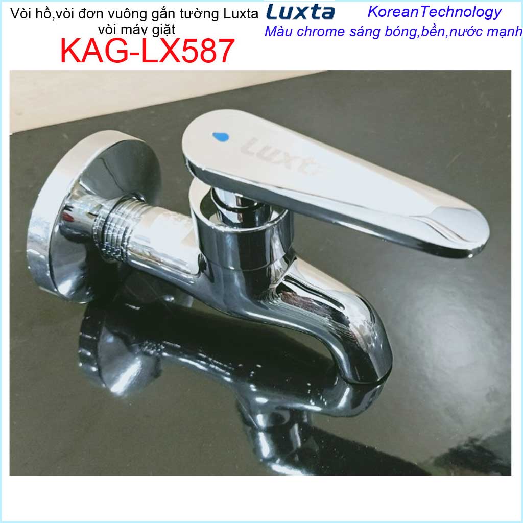 [HCM]]Vòi lạnh gắn tường Luxta KAG-LX587, Vòi hồ xả nước D21 nước mạnh siêu bền thiết kế đẹp