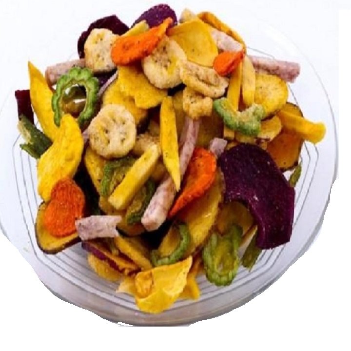 1kg Trái cây sấy thập cẩm giòn ( hàng nguyên)