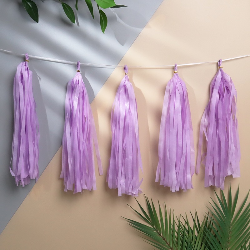 set 5 tua rua giấy lụa trang trí