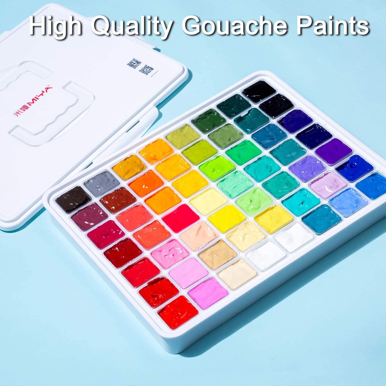 (TẶNG GIẤY VẼ) MÀU GOUACHE HIMI DẠNG THẠCH 56 MÀU 30 ML