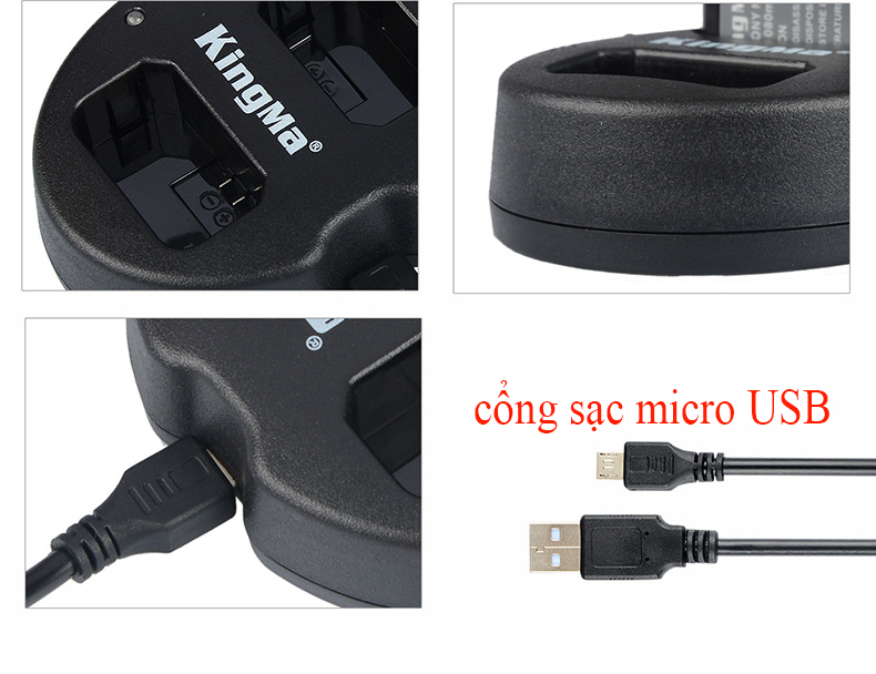 [HCM]Sạc đôi KM-FW50 cho pin NP-FW50 máy ảnh