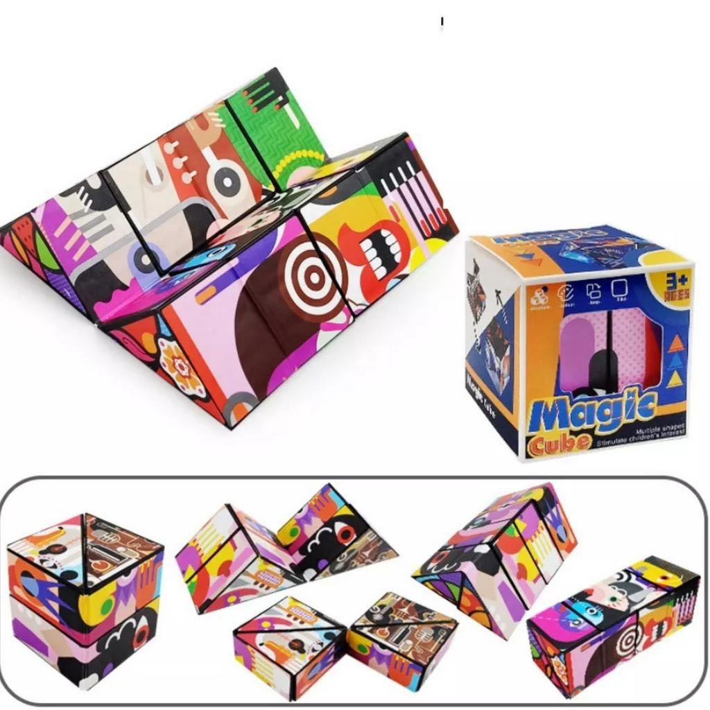 Đồ Chơi Khối Rubik 3D, Rubik Magic Thay Đổi Hình Dạng Độc Đáo Cho Trẻ Em