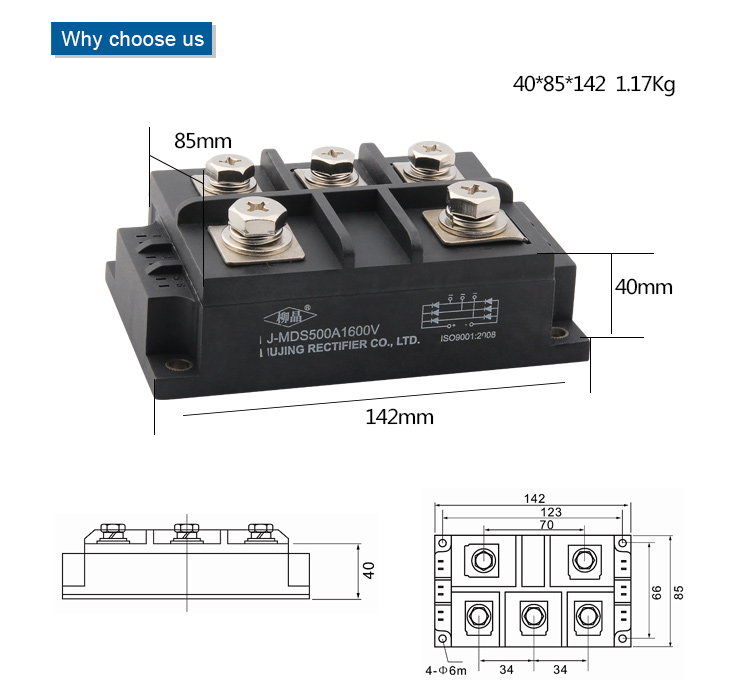 MDS500A 1600V đi ốt 3 pha 500A 1600V