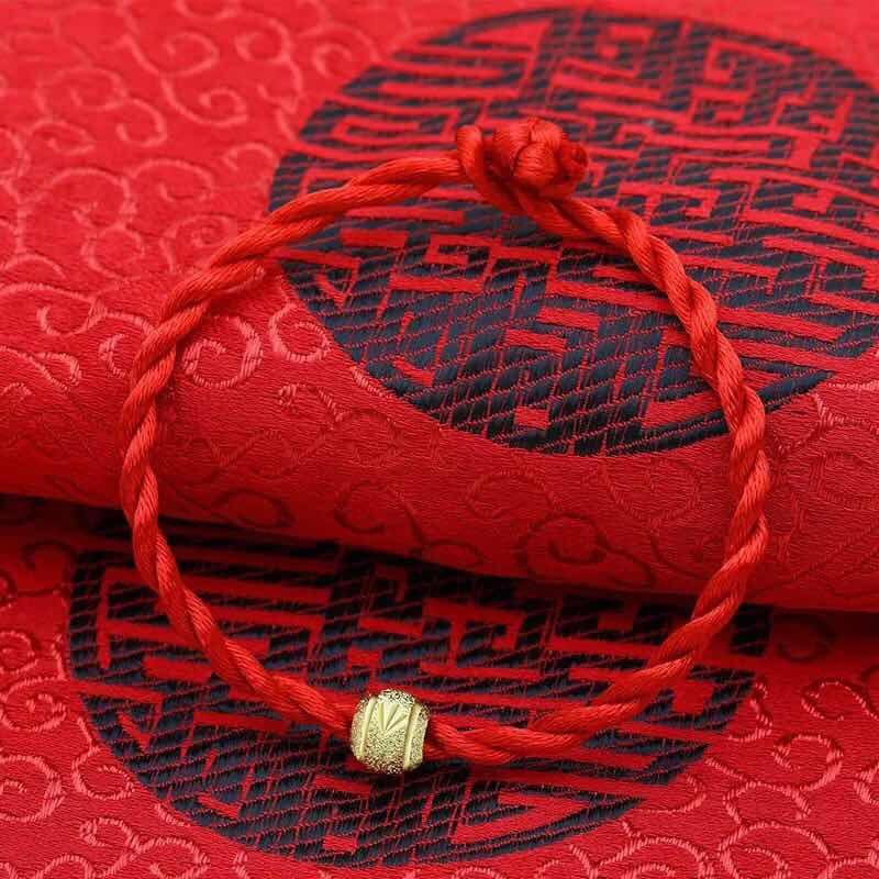 Vòng tay chỉ đỏ may mắn 1 hạt vàng