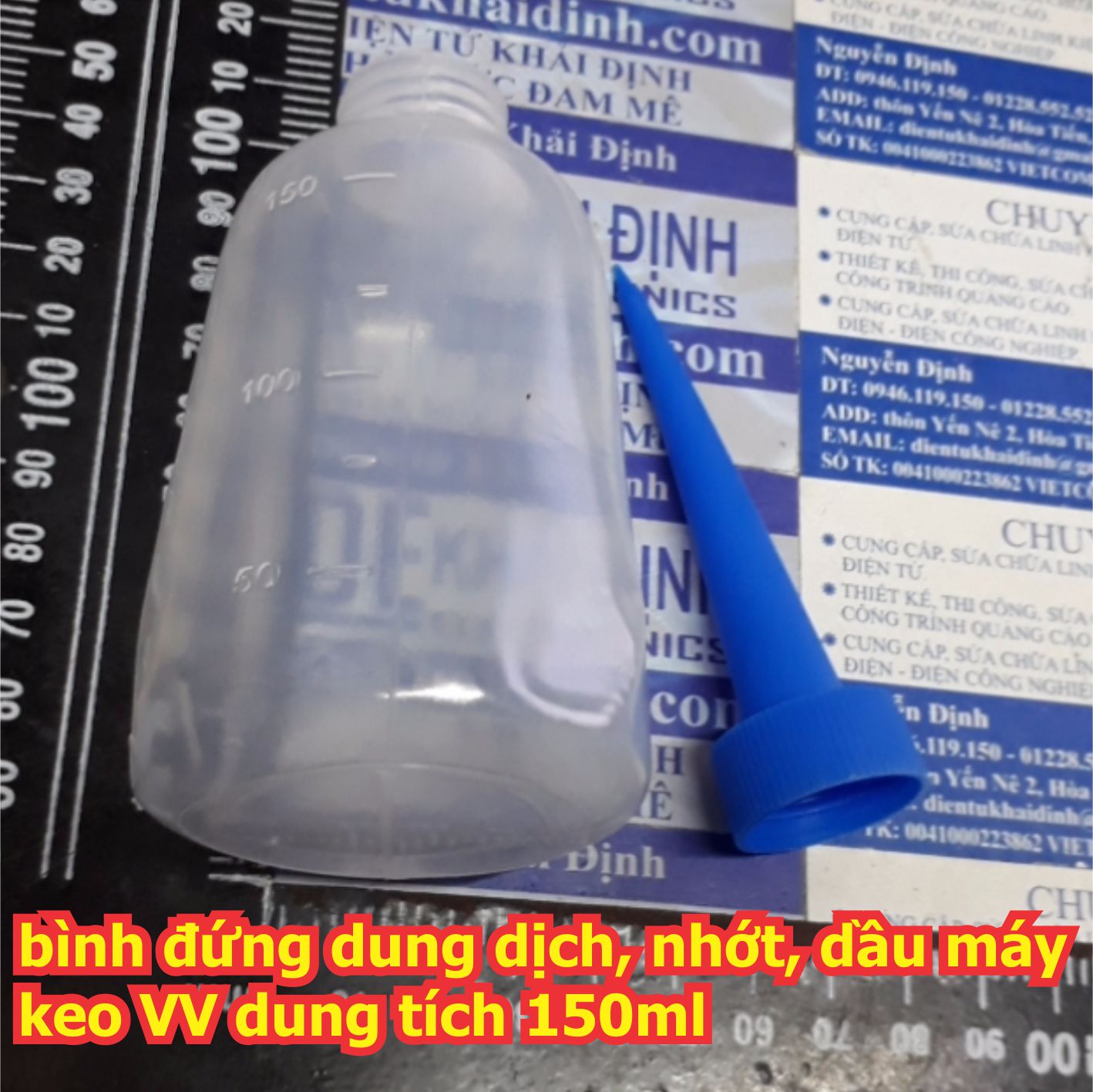 5 cái bình đựng dung dịch, nhớt, dầu máy, keo VV dung tích 150ml / 250ml kde5799