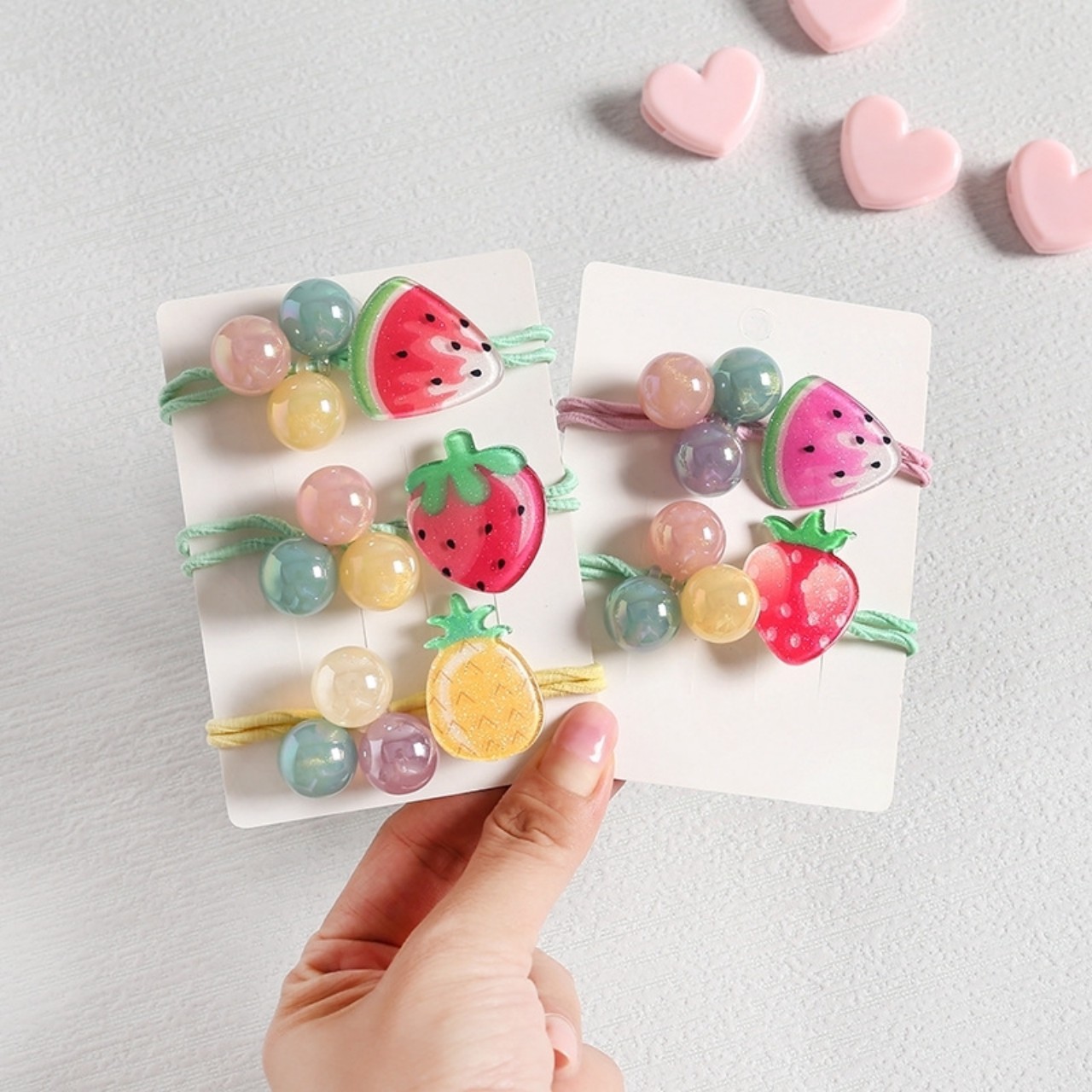 CỘT TÓC HOA QUẢ CUTE