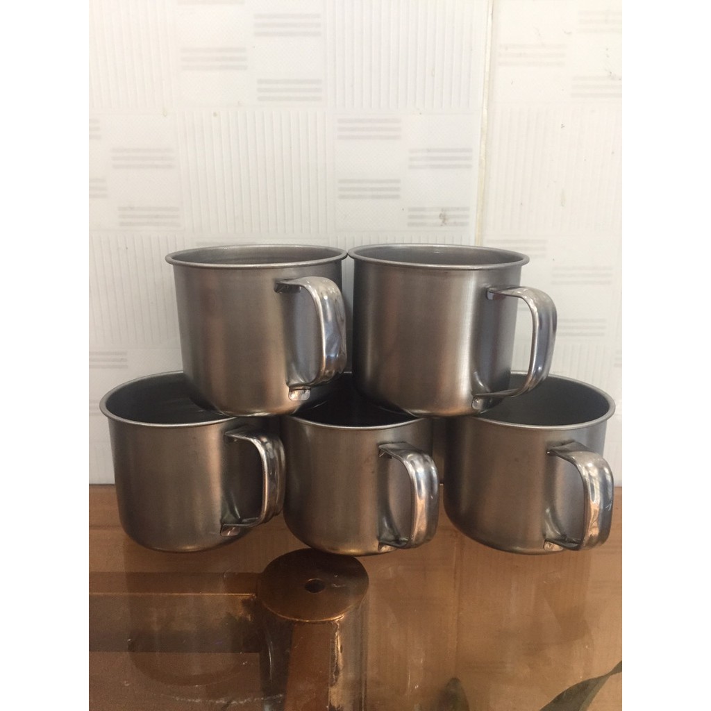 [HCM]Combo 5 Ca Inox (7cm) Làm Đá - Uống ( CÓ QUAI)