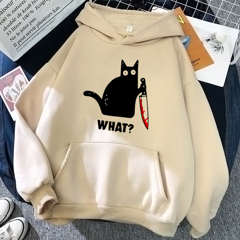 [Hoàn Tiền 15%] ÁO HOODIE IN KNIFE CAT (NHIỀU MÀU)