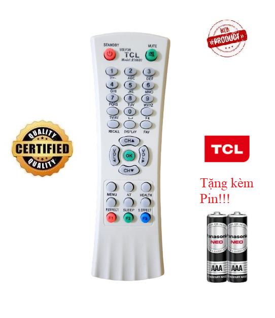 Điều khiển tivi TCL đời cũ - tivi TCL màn hình dày- Hàng Tốt 100% Tặng kèm Pin!!!