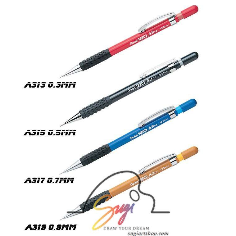 [SUGI ART SHOP] Chì bấm Pentel A313 - sử dụng Ngòi 0.3 (Hàng Nhật)