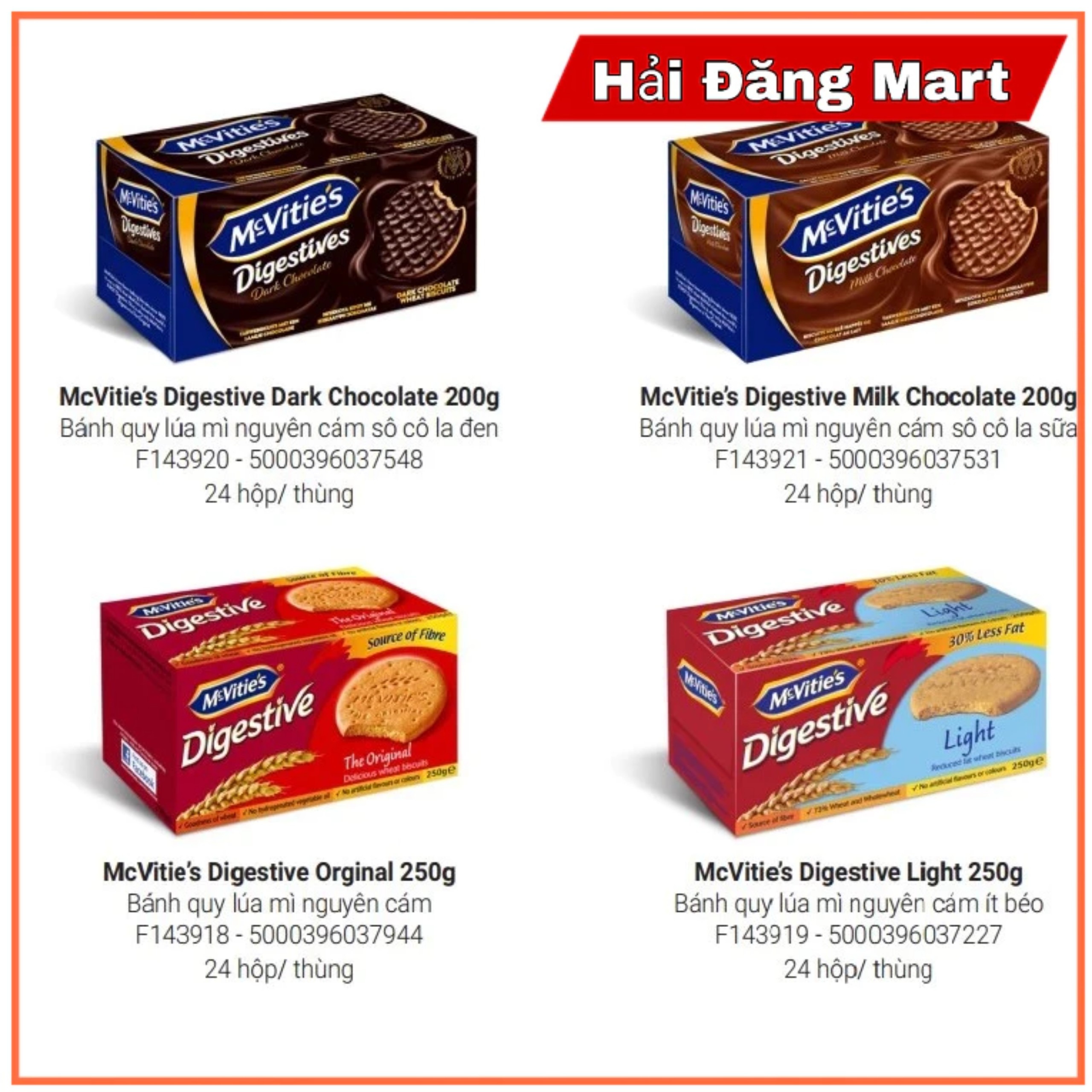 Mcvitie's digested orgional 250g traditional Bran Wheat cookie with full flavor
