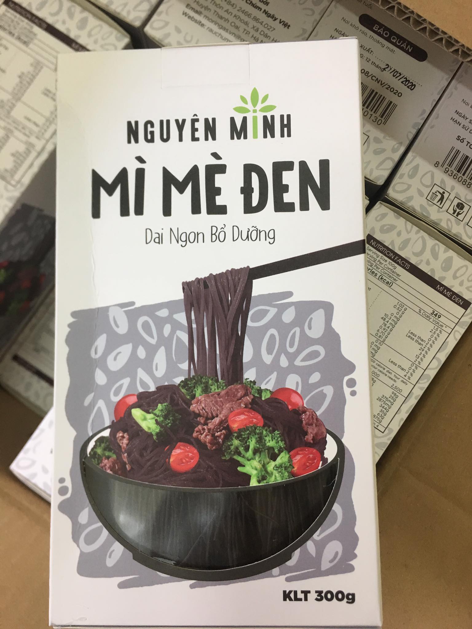 [Nguyên Minh] Bún gạo lứt mè đen (mì gạo lức đen) ăn kiêng eat clean