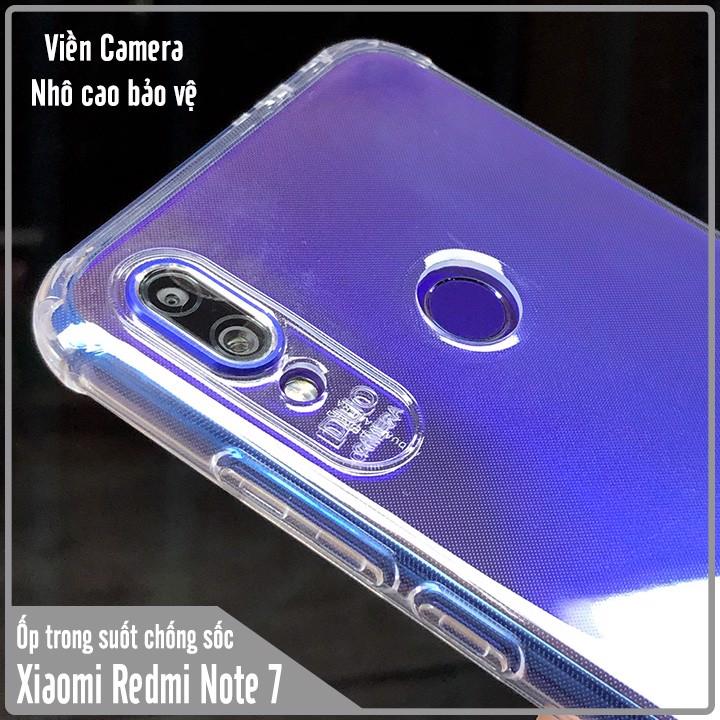 Ốp lưng cho Xiaomi Redmi Note 7, trong suốt chống sốc 6D