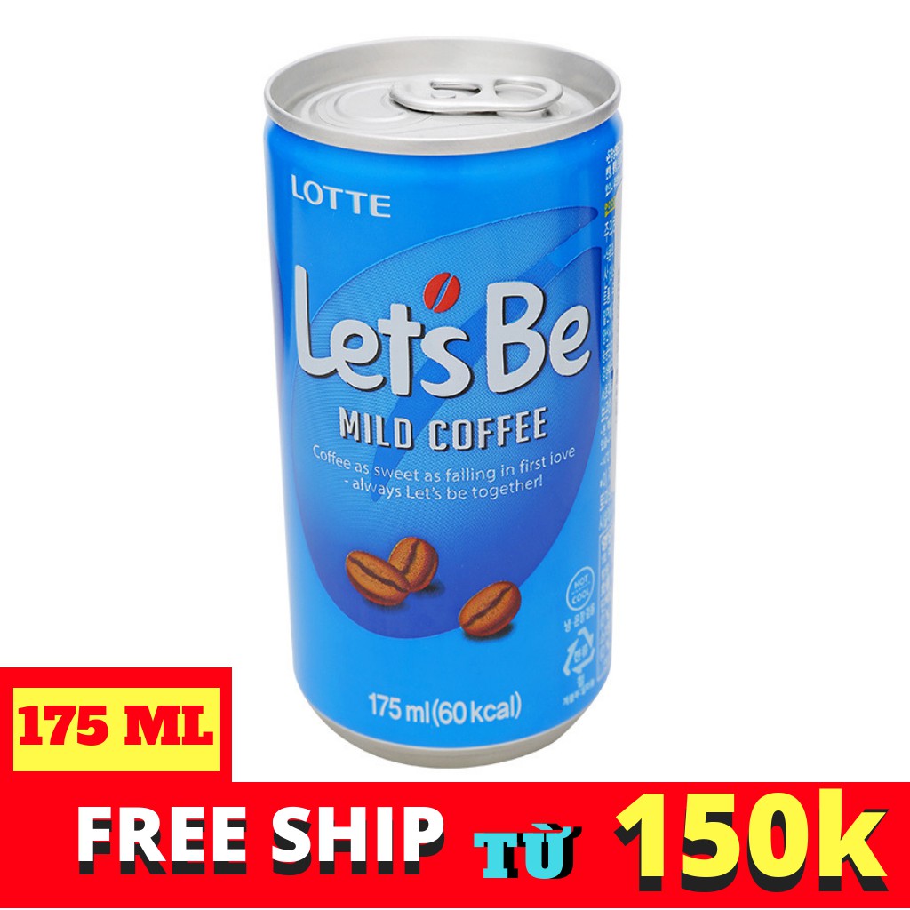 CÀ PHÊ LOTTE LET'S BE MILD COFFEE LON 175ML