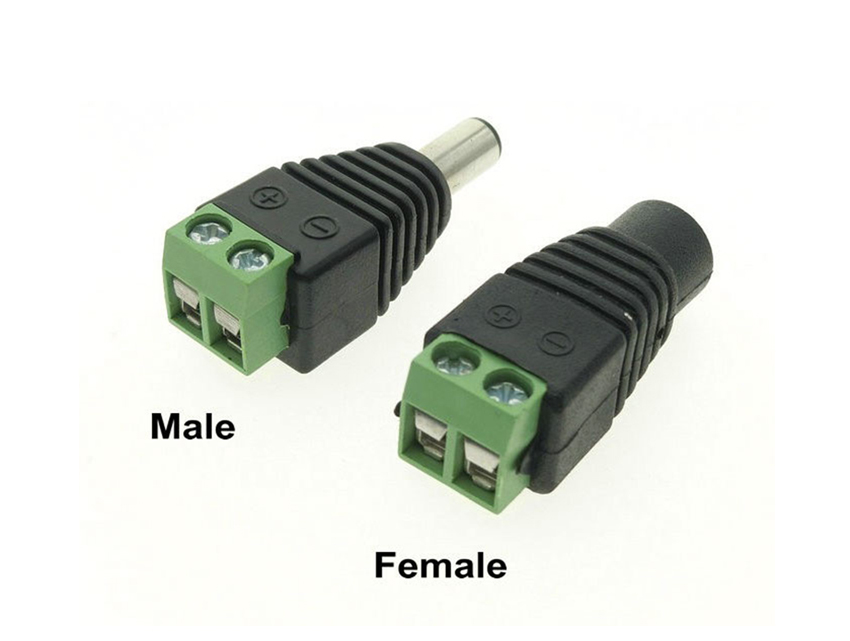 Bộ 5 Jack DC 5.5x2.1mm (Jack Đực / Cái)