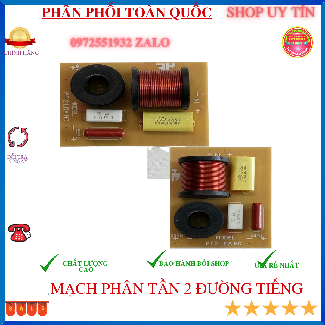 Combo 2 mạch phân tần 2 loa - 1 bass 1 trép