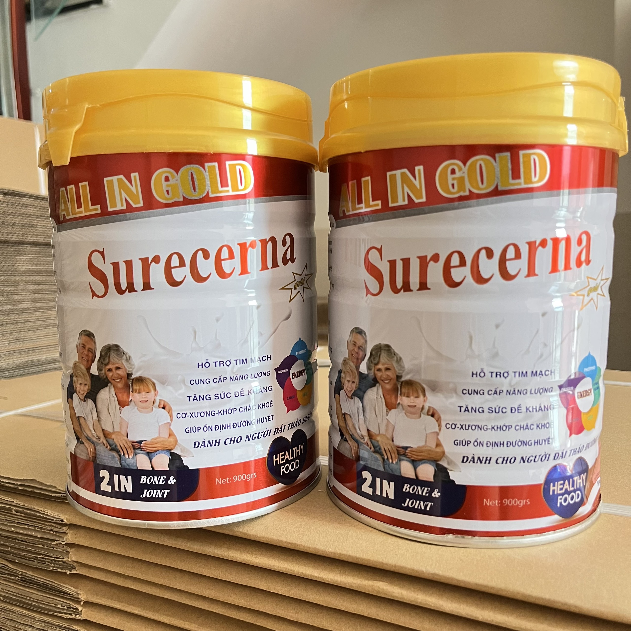 Sữa All in Gold Surecerna 900g  cho người Tiền đái tháo đường và tiểu đường - Sữa bột Surecerna Dành Cho Người Tiểu Đường