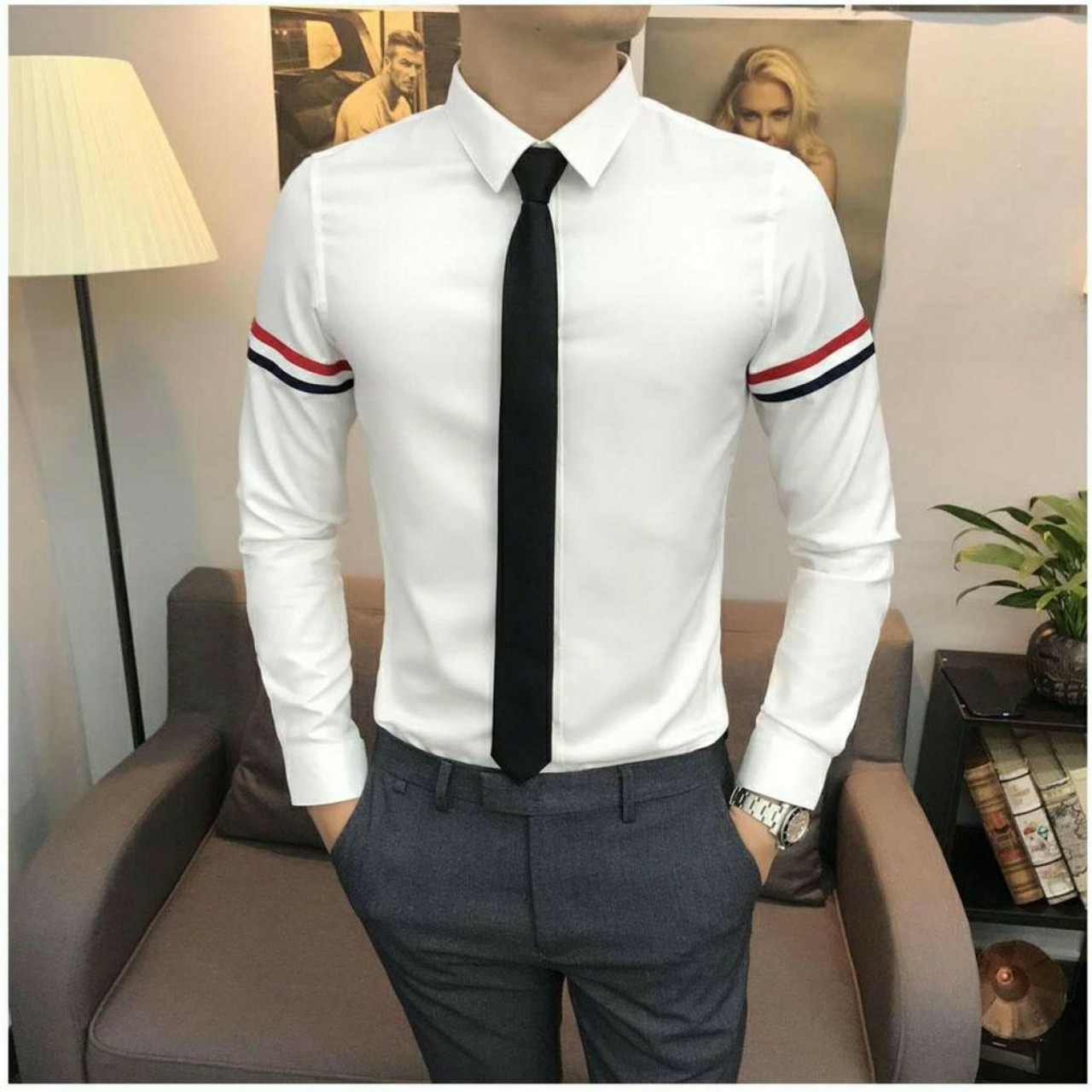 (HOT) ÁO SƠ MI NAM QUỐC DÂN VIỀN TAY SIÊU HÓT