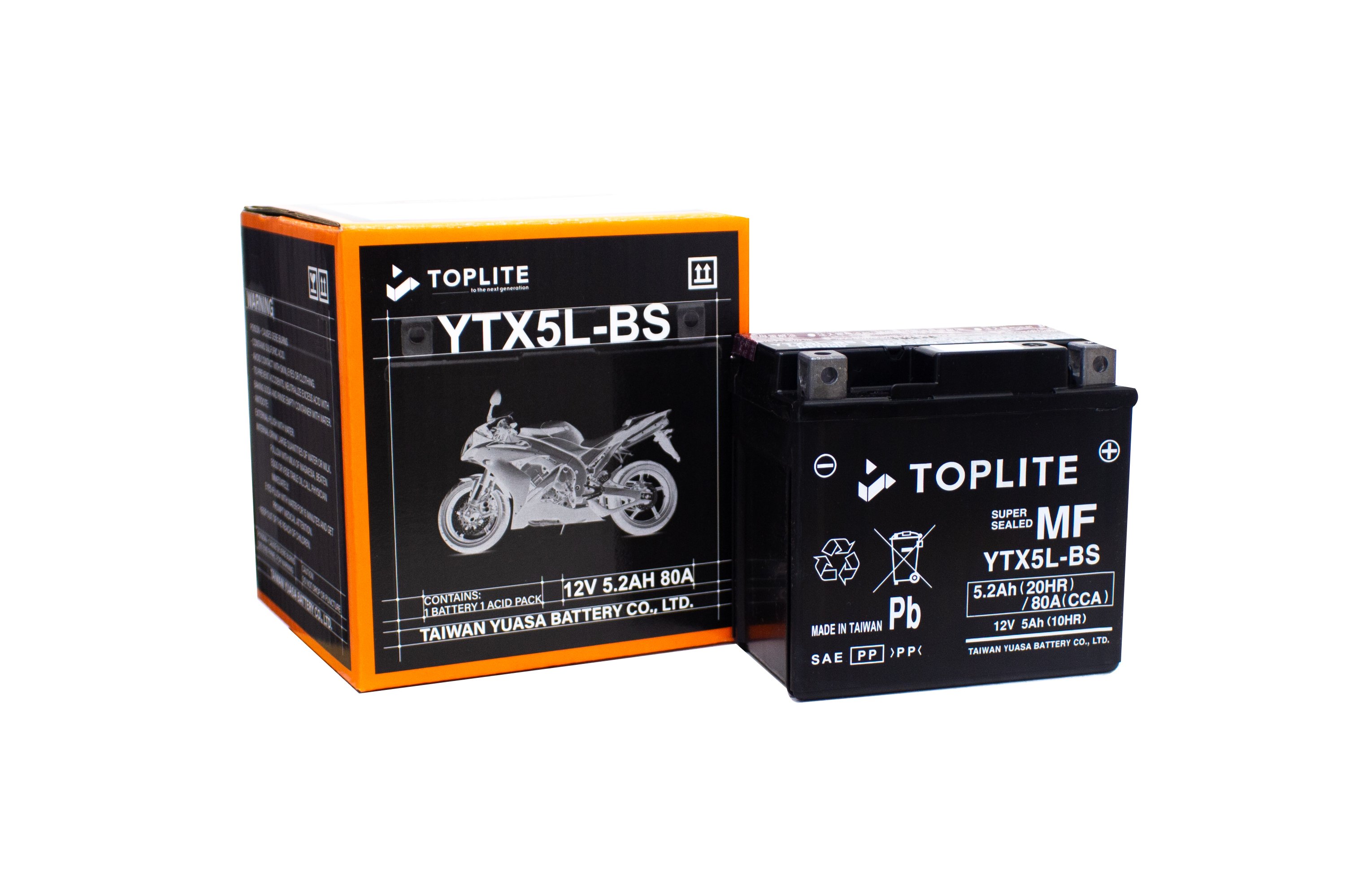 HCMBình ắc quy xe máy Toplite YTX5L-BS 12V-5AH