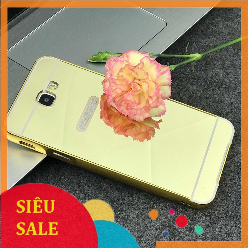 Ốp lưng Samsung Galaxy A3 2017, A5 2017, A7 2017 tráng gương viền kim loại