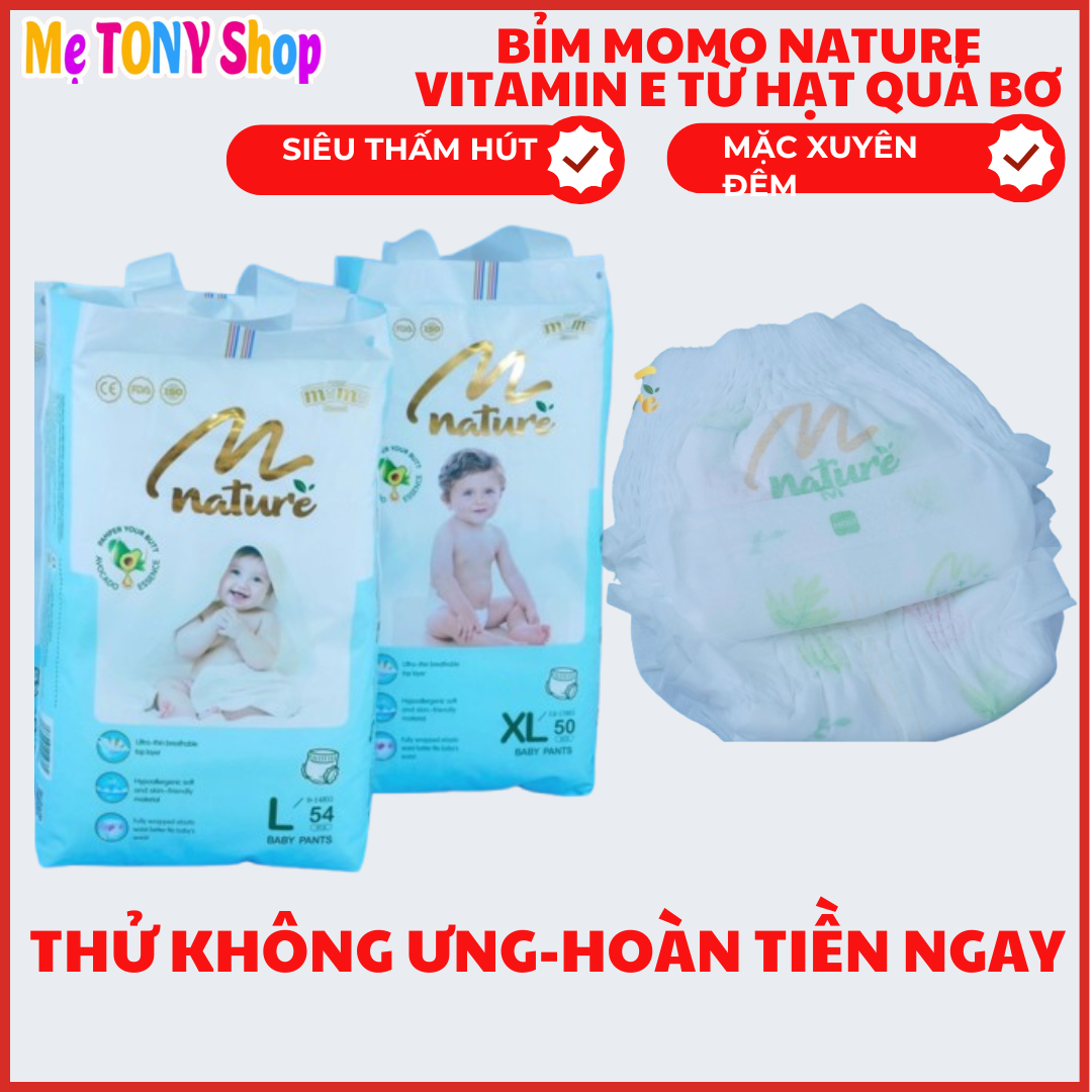 [Thử Là Ưng]Lẻ 1 Miếng Bỉm Tã Dán/Quần MOMODIAMOND NATURE Hạt Quả Bơ(Tinh Chất Vitamin E)