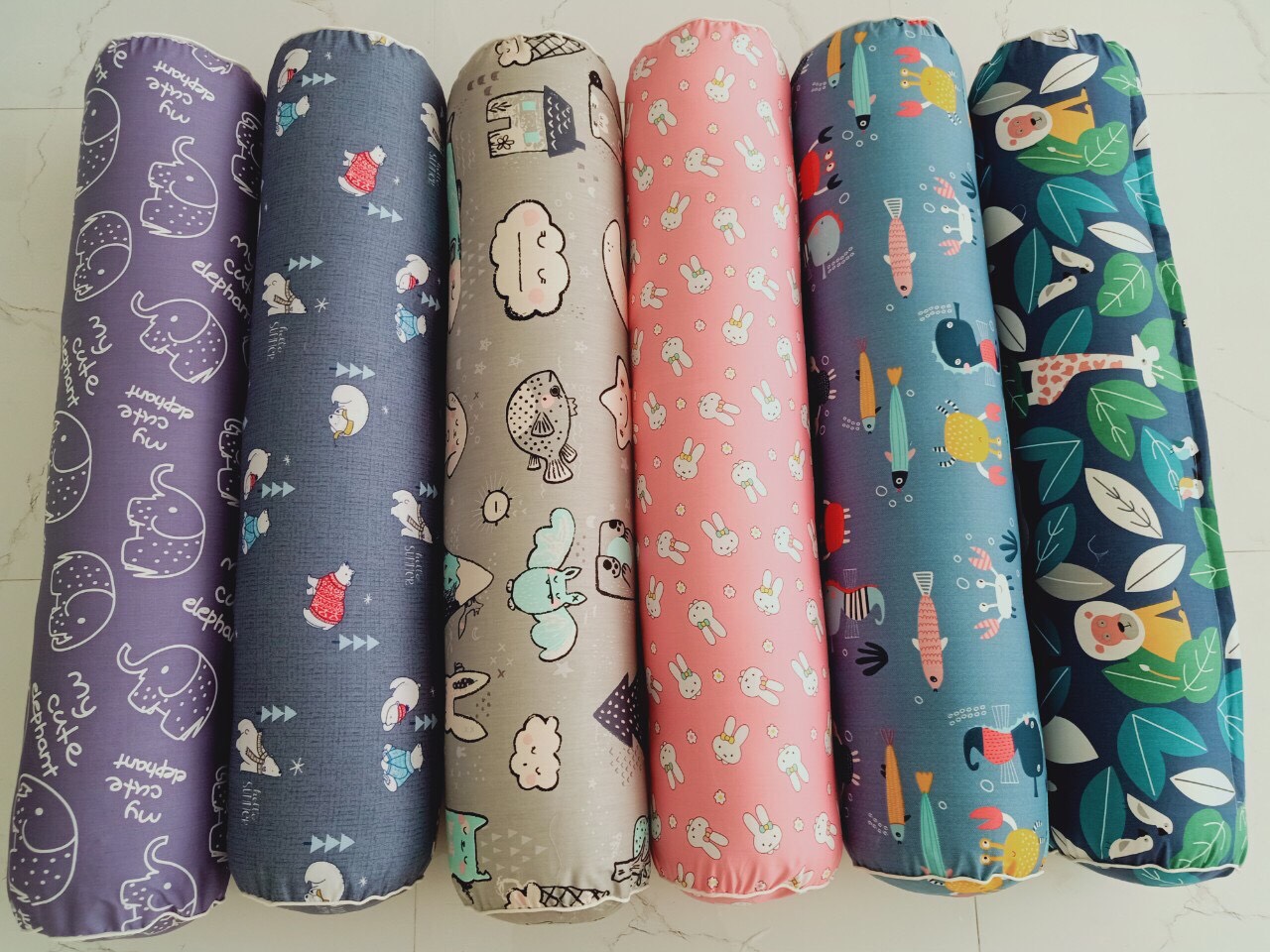 gối ôm trẻ em vải votton 20x60cm
