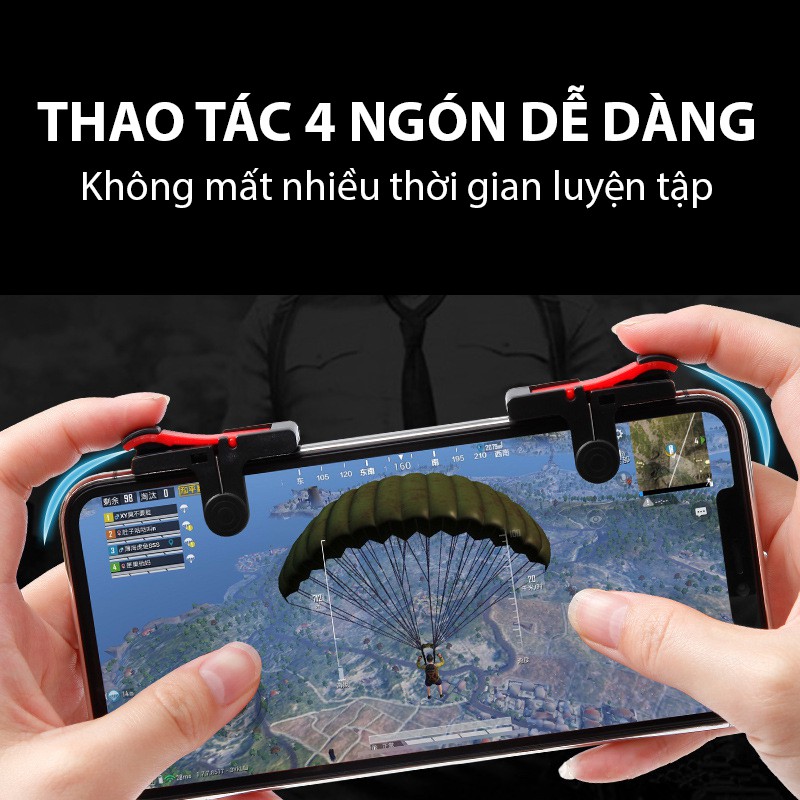 Nút bấm chơi game mobile D9 Nút bắn chơi game FF, Pubg CF mobile