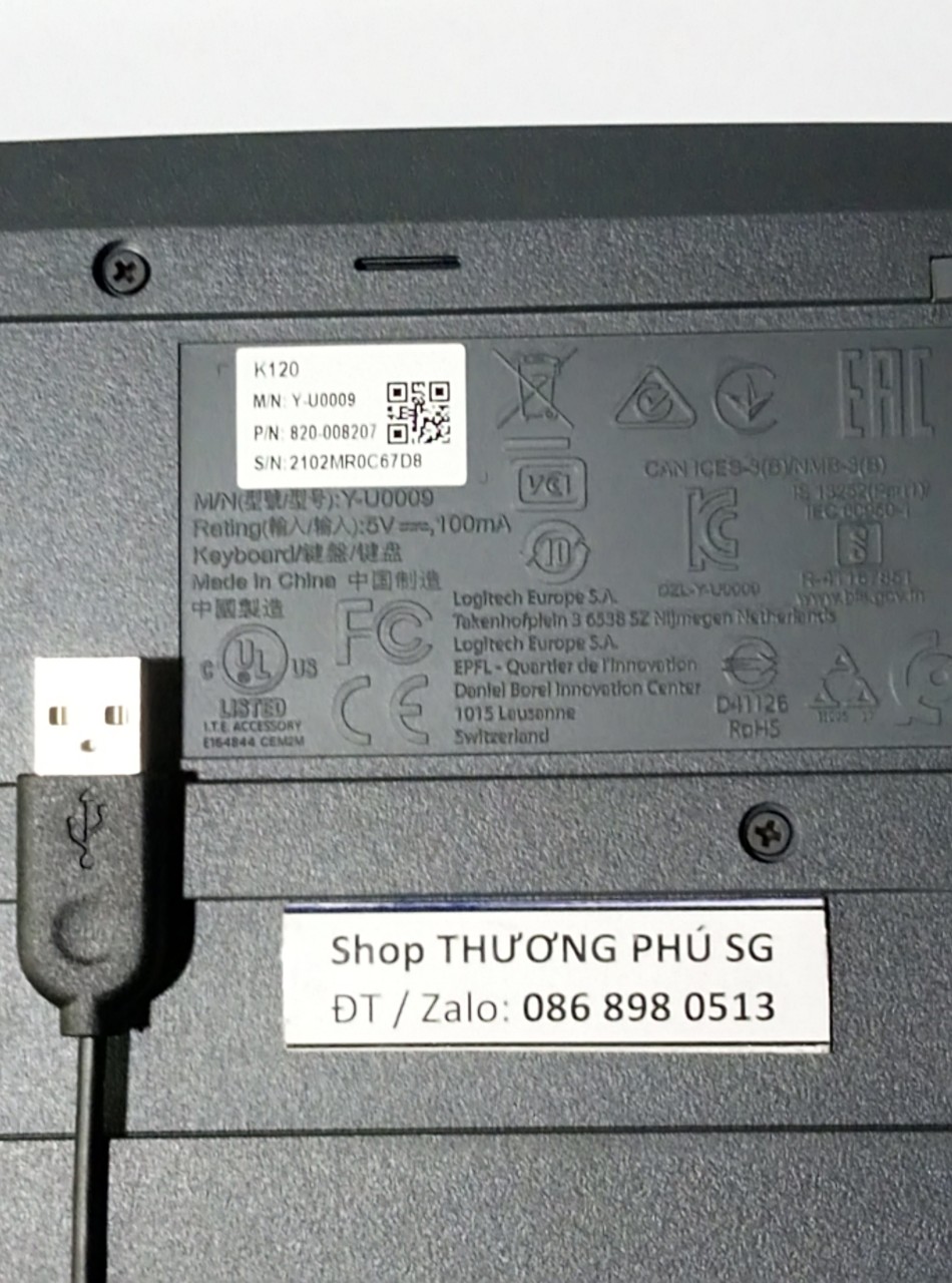 [HCM]Bàn phím có dây Keyboard Logitech K120 - Chuẩn USB