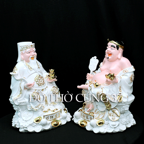 [ Cao 20 cm  MS 31 T ] TƯỢNG THẦN TÀI - THỔ ĐỊA  ÁO TRẮNG  [ Bột đá + composite ]