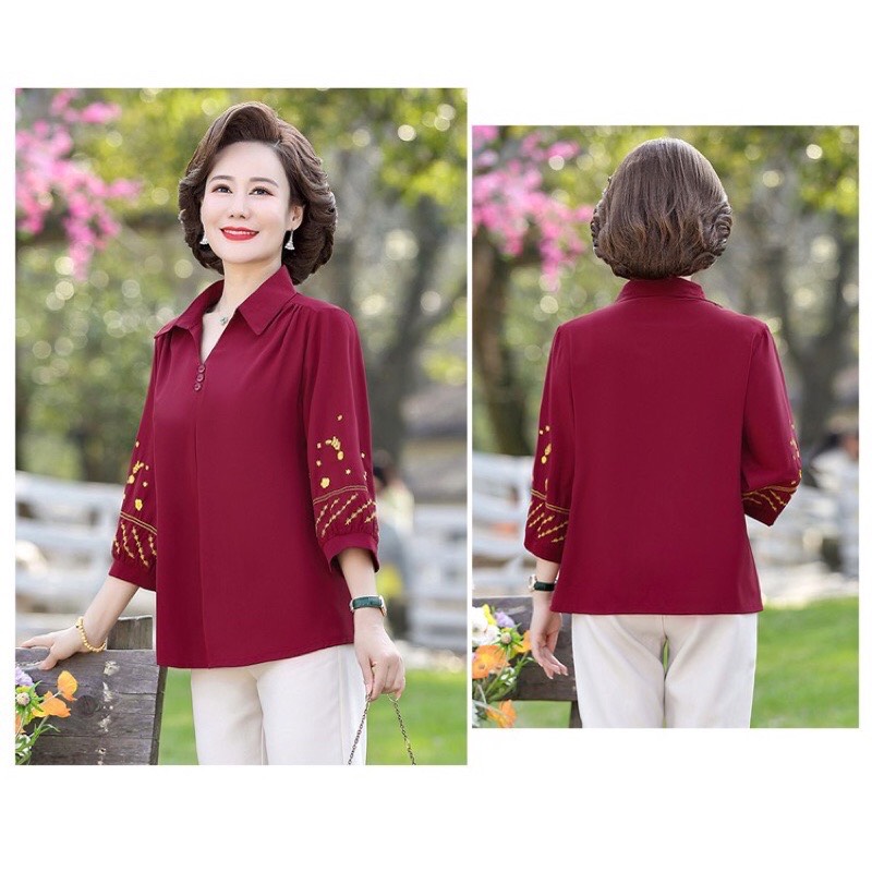 ÁO LỤA TRUNG NIÊN- QUẢNG CHÂU CAO CẤP