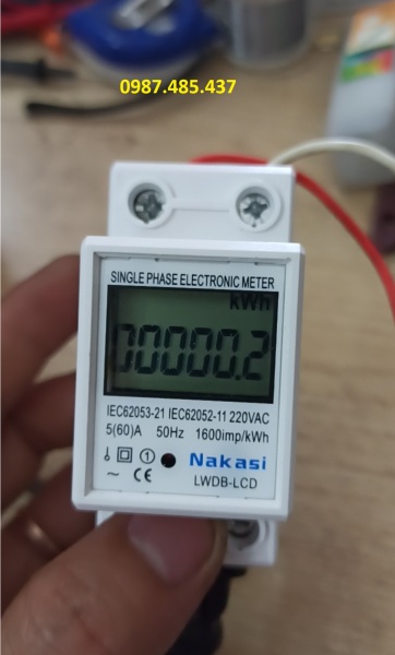 Bảng giá Công tơ điện tử 1 pha 220V-60A Nakasi - đồng hồ đo công suất tiêu thụ Kwh 4