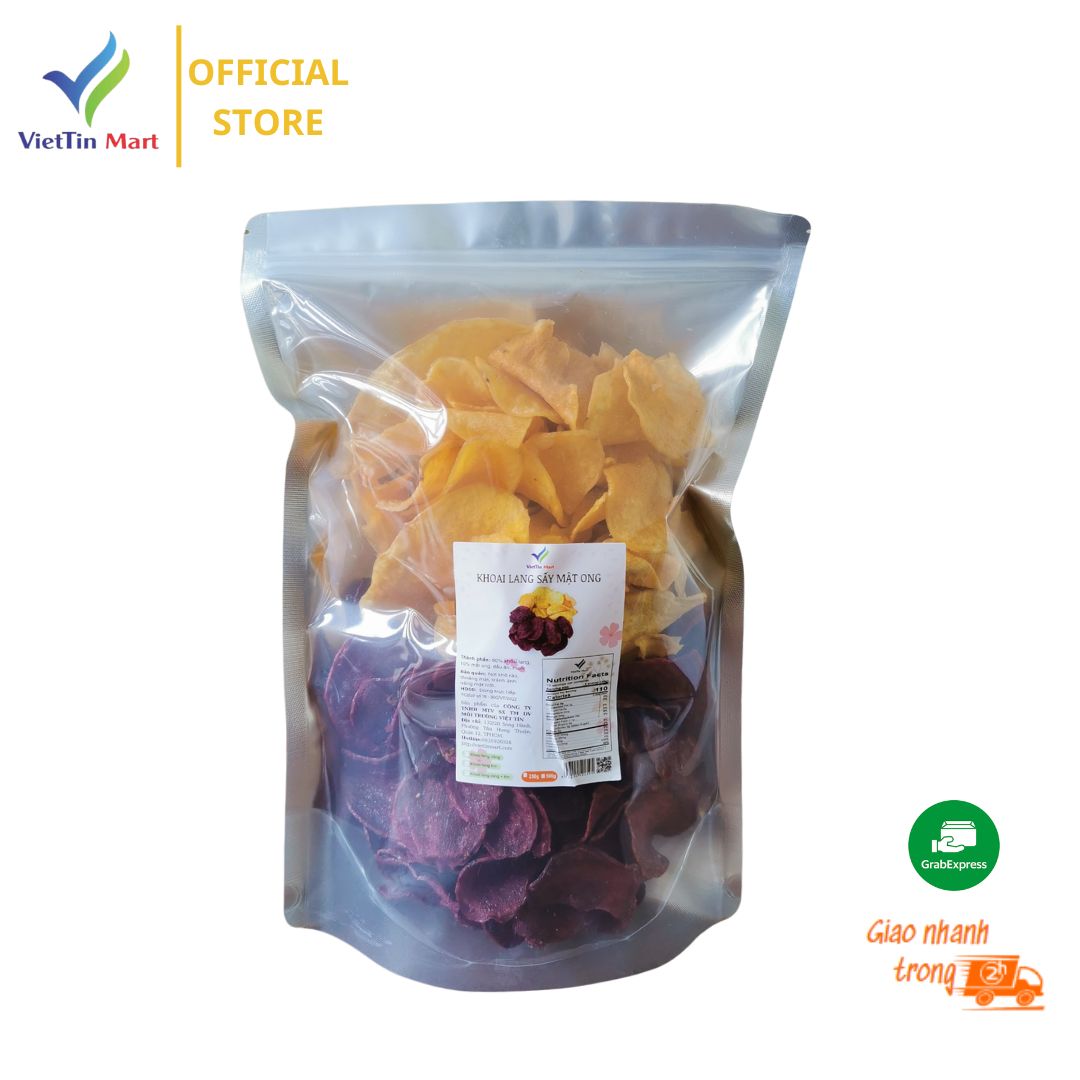 500g khoai lang vàng + tím sấy mật ong