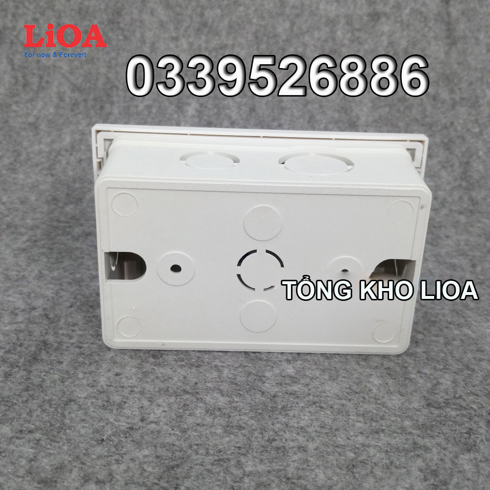 Combo ổ cắm điện đôi 3 chấu 16A LiOA (3520W) - Lắp âm tường