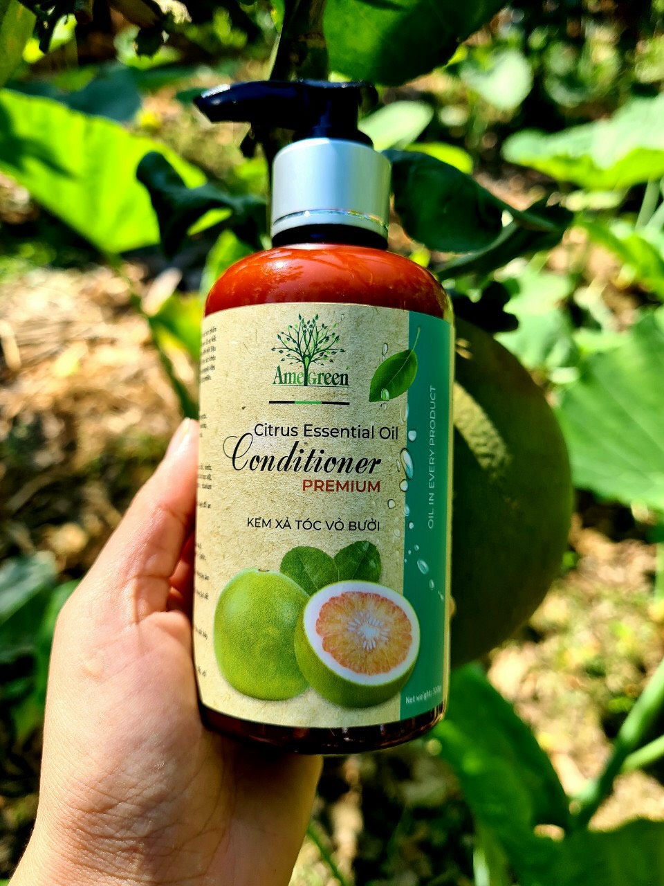 [HCM]Kem xả tóc vỏ bưởi cao cấp AmeGreen (250ml)
