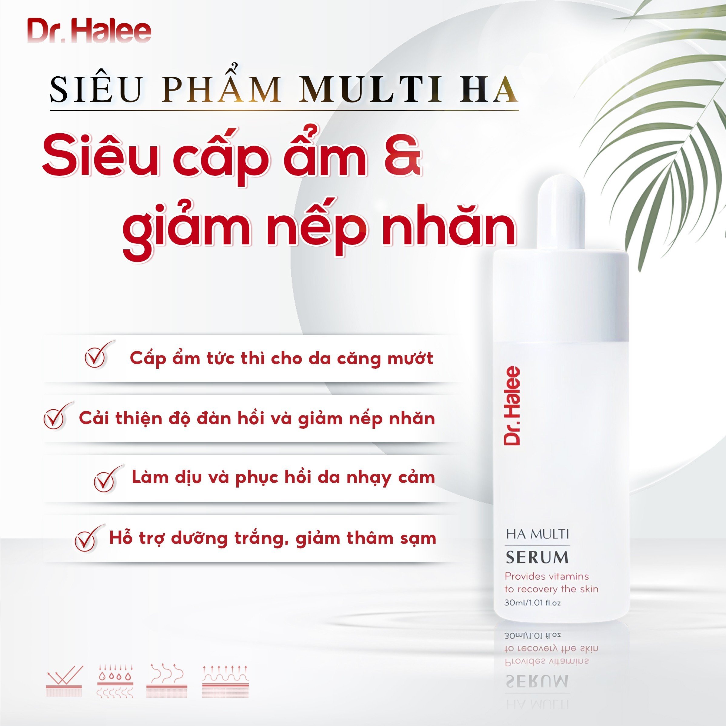 Serum Cấp Ẩm Dưỡng Trắng Da Toàn Diện HA Multi 30ml