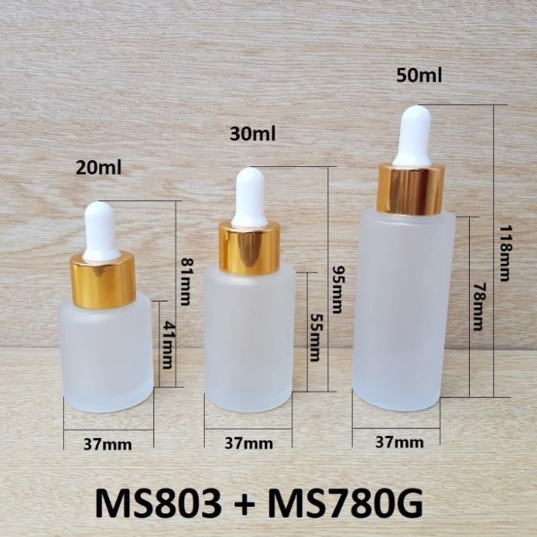 [Combo 3sp]  [20ml/30ml/50ml] Lọ chiết tinh dầu Thủy tinh mờ đựng serum