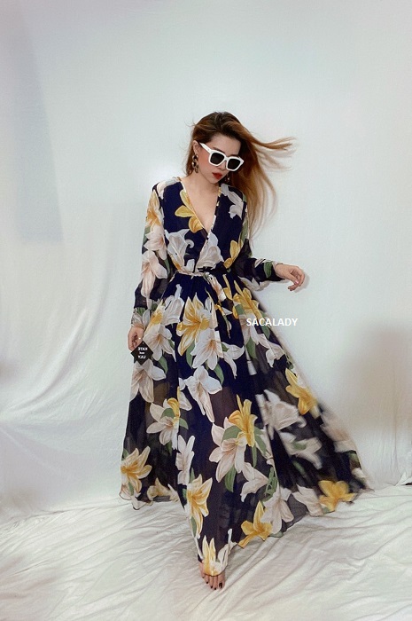 Đầm Maxi Kate And Lily Bông Vàng - 3850